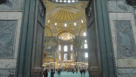 hagia sophia interior with doors open