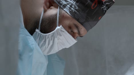 doctor focused on procedure
