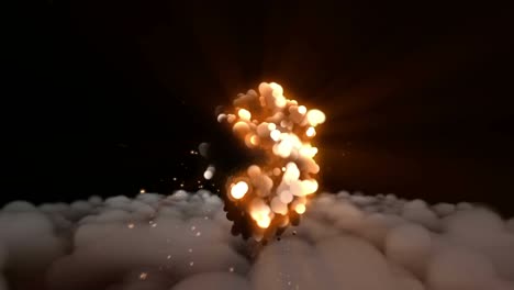 explosión bomba efecto humo animación 4k