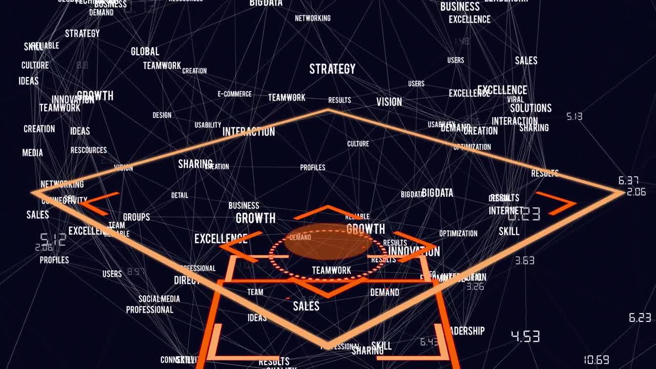 파란색 배경 위에 지구를 가진 연결 네트워크의 애니메이션