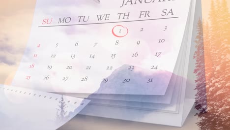 Animation-of-trees-over-calendar