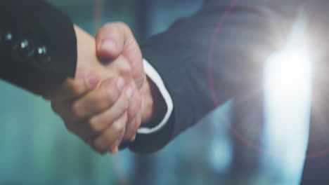 colaboración, apretón de manos y manos de negocios