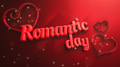 romantic love text and motion romantic heart on valentines day 3