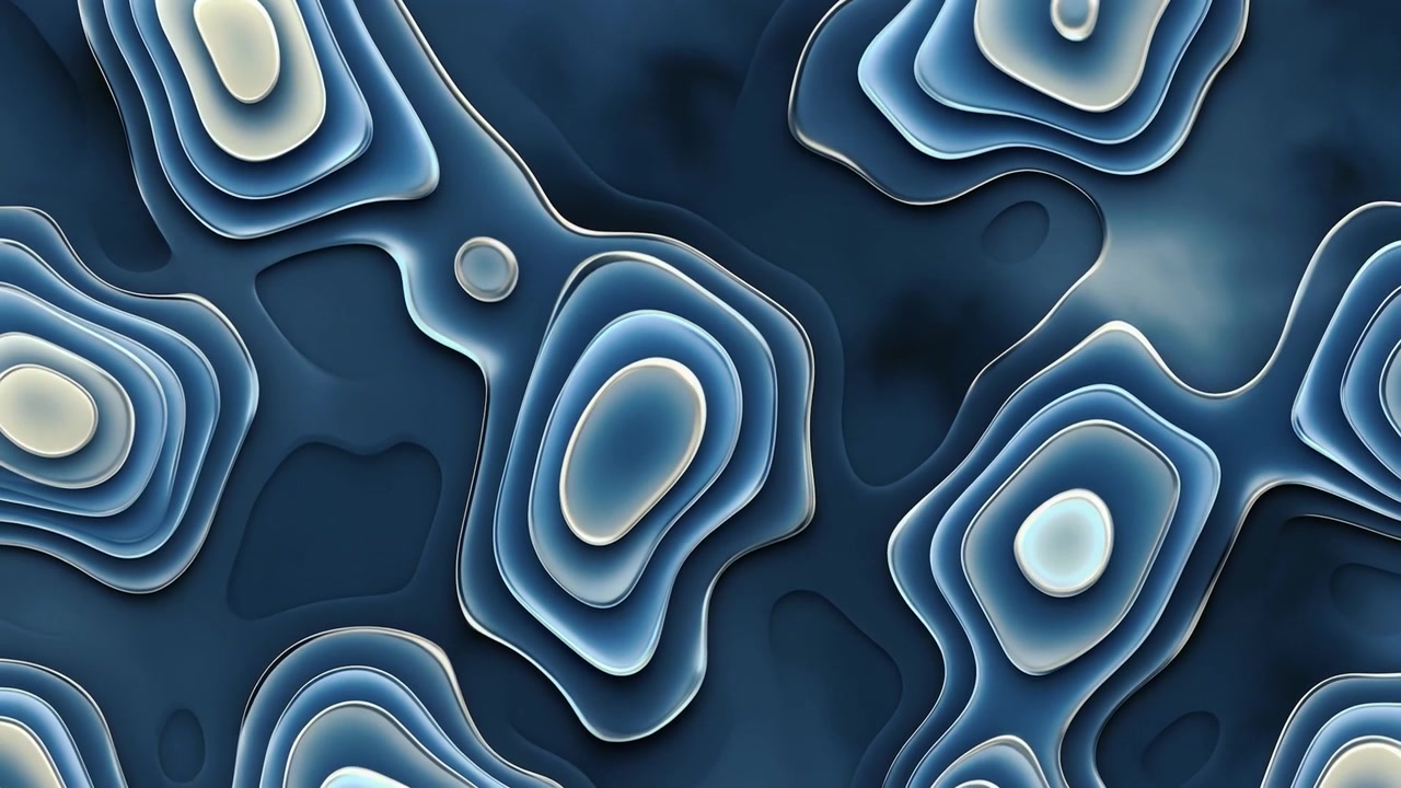 Dynamic Abstract Background with Morphing Blue Contours