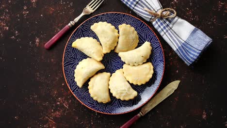 deep fried polish dumplings with meat filling