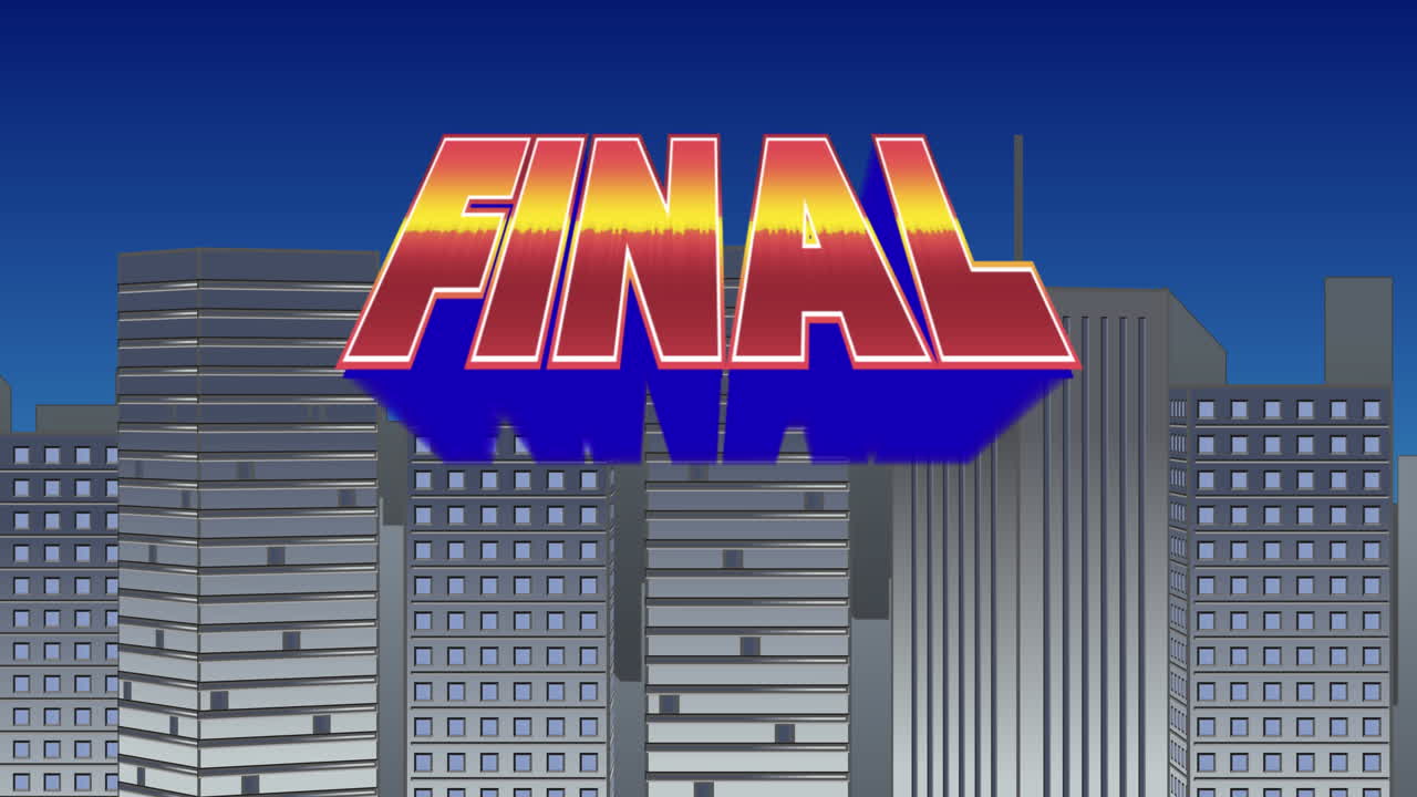 최종 표지판과 건물