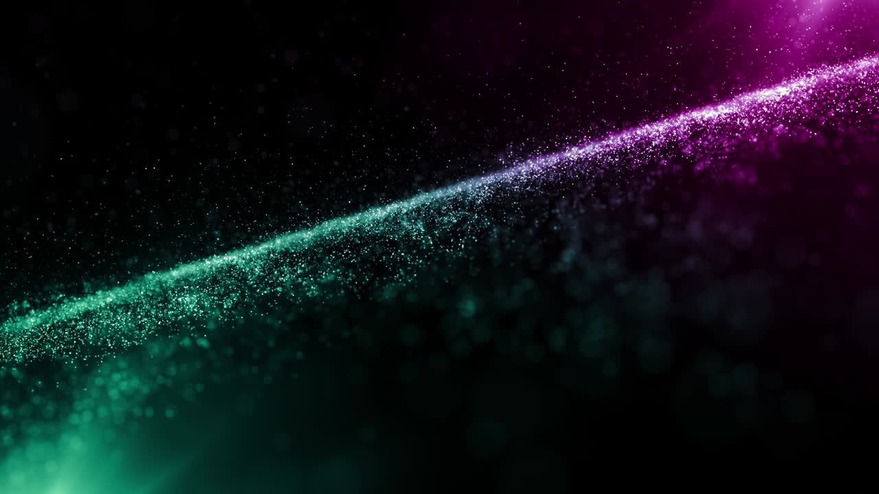 Particelle verdi e rosa per titoli di trailer di giochi ed eventi, sfondo cinematografico per palcoscenici di concerti in loop.