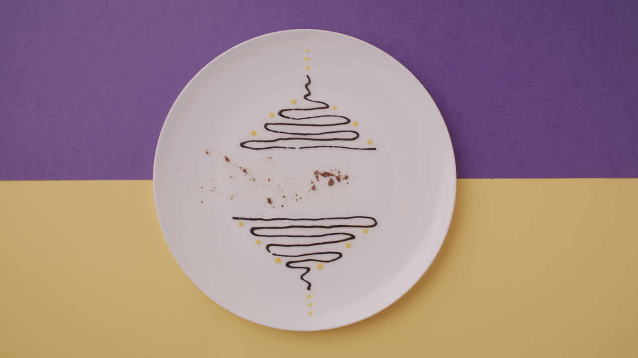 Elegant Chocolate Brownie on a Decorative Plate