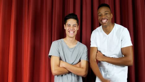 actors standing on the stage 4k