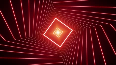 bucle de túnel de luz de franja diagonal roja