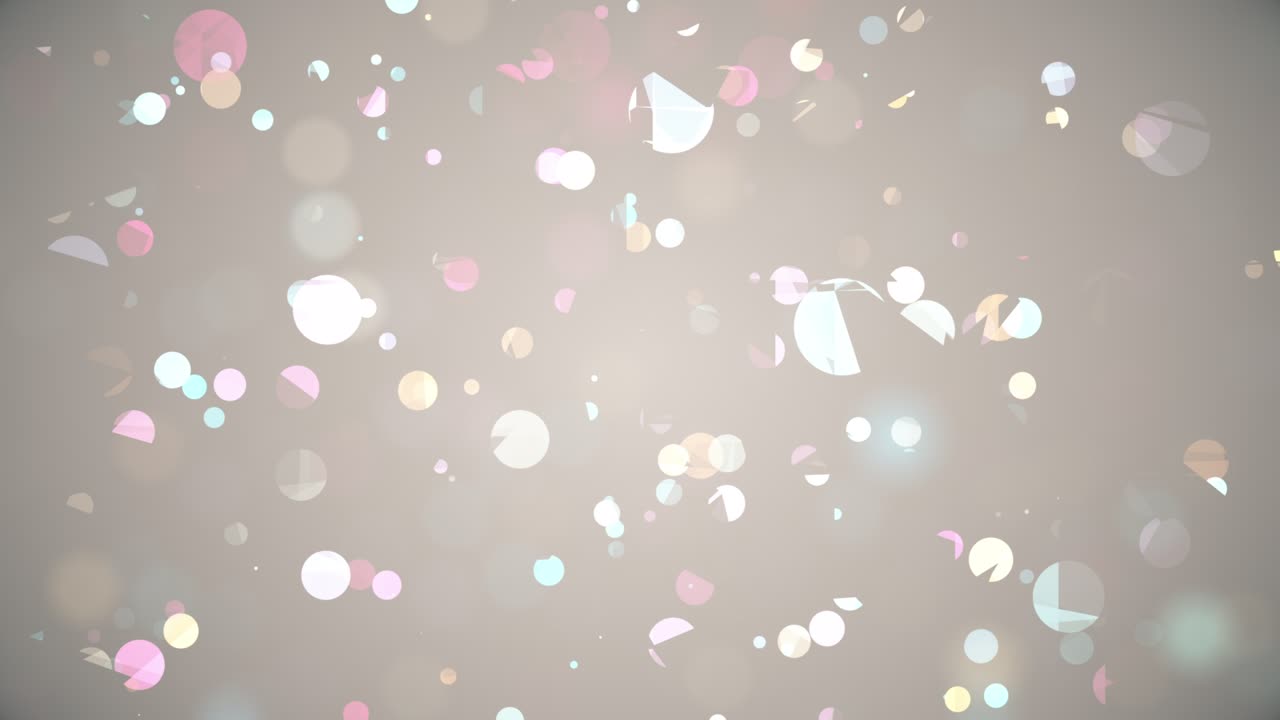 부서진 유리 안에서 반사되는 박이는 보케, 4k 추상적인 휴가 애니메이션