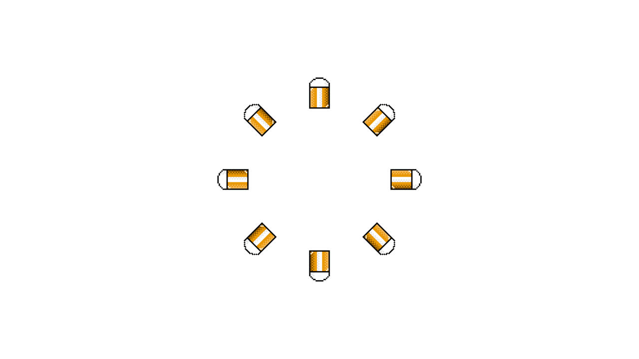 Pixel Art Eraser Spinning Circle Animated Overlay Transparent 30fps (8)