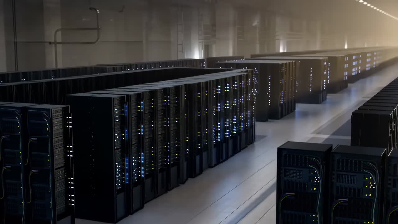 Rows of Servers in a Modern Data Center