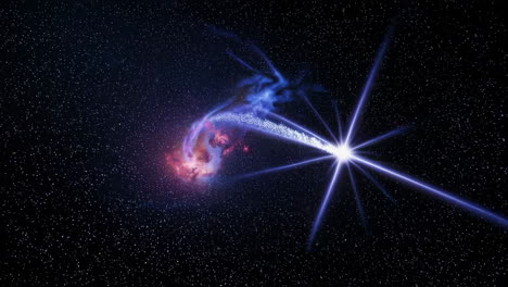 explosión de supernova en el espacio