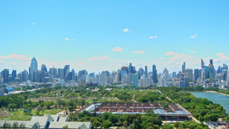 time-lapse of an urban skyline during the change of shadows created by the morning sun