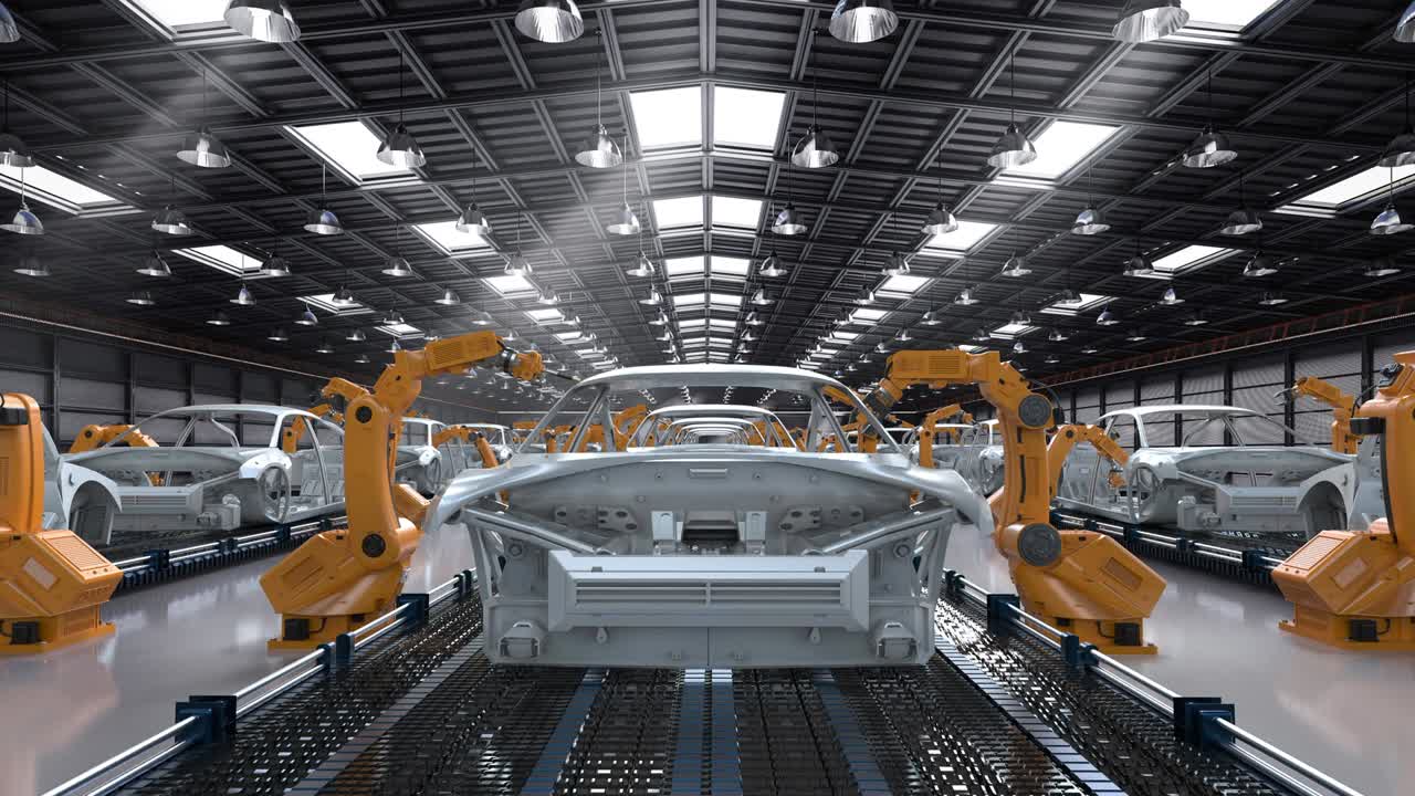 fábrica de automóviles de automatización