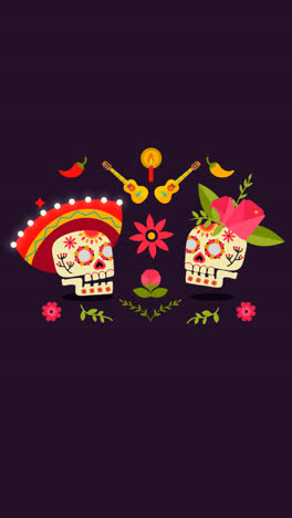 an animation of mexican festivity background