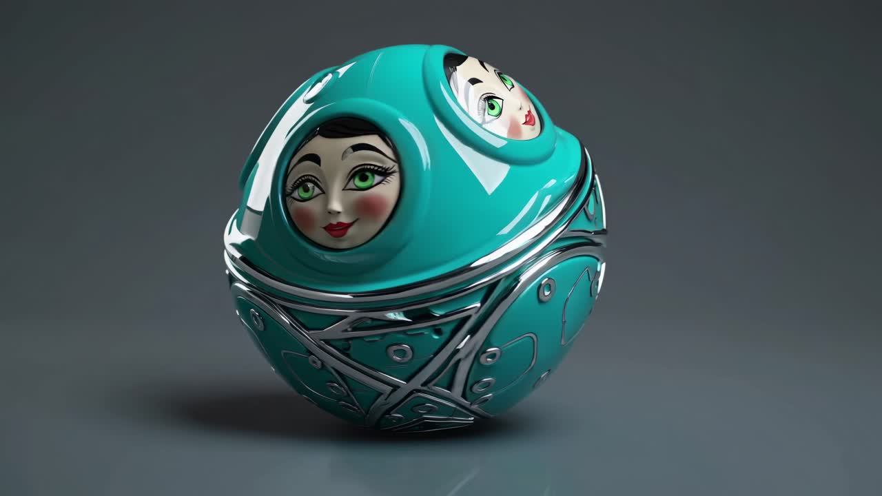 huevo azulado con acentos metálicos