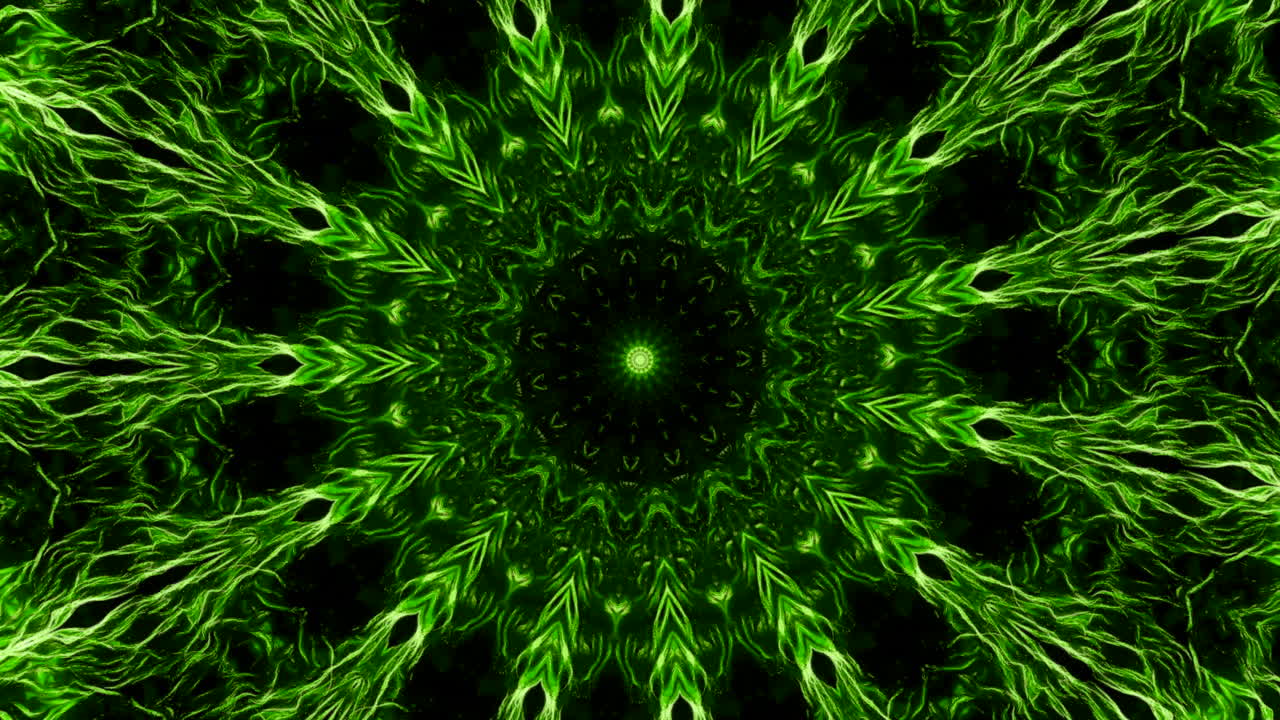 abstract mandala verde brillante