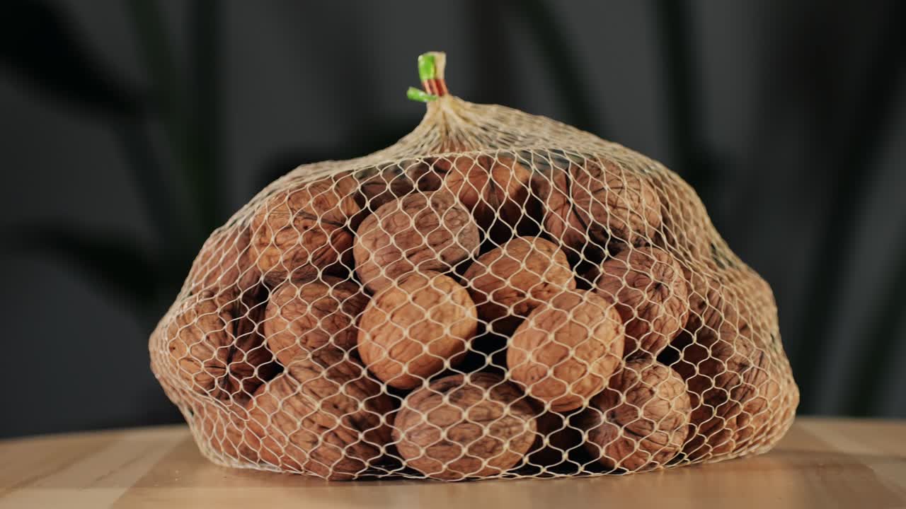 Walnuts in a Mesh Bag