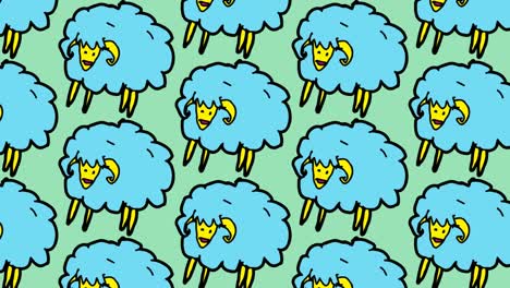 kids drawing pop art seamless background with theme of sheep