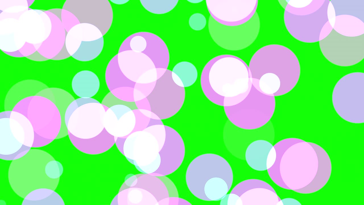 움직이는 원을 가진 초록색 배경