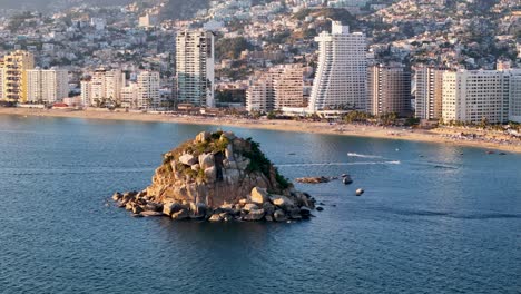rotational aerial shot and acapulco beach