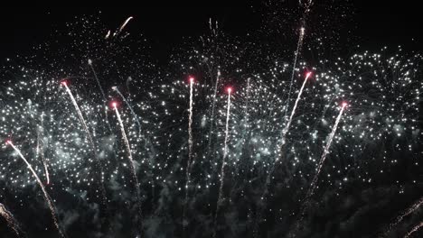 colorful fireworks exploding in the night sky. celebrations and events in bright colors.