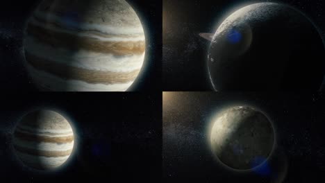 planetas en el espacio