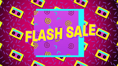 Flash-Sale-Grafik-Auf-Rotem-Hintergrund