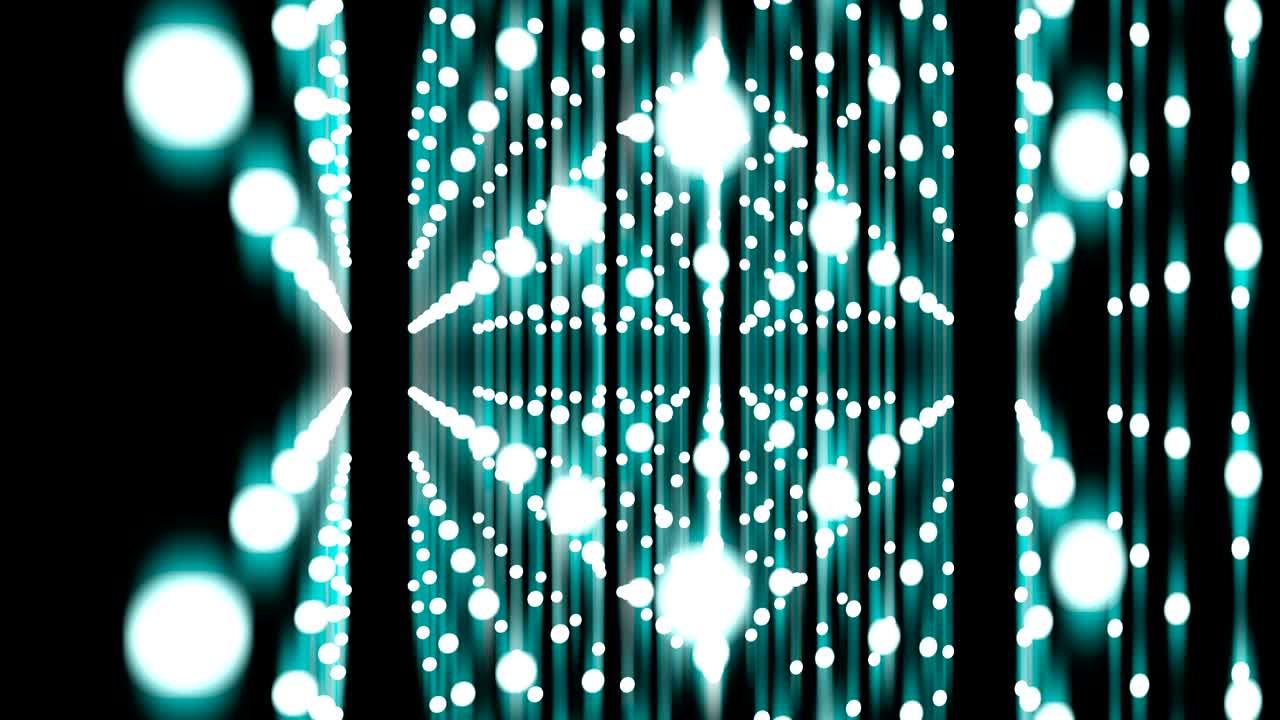 círculo geométrico abstracto punto perspectiva vista de color azul patrón brillante fondo panorámico en movimiento, sin costuras de bucle animación 4k