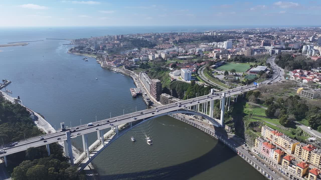 Porto Skyline At Porto In Porto District Portugal. Coast Buildings. Old Town Landscape. Downtown Cityscape. Porto Skyline In Portugal. Portugal Skyline. Travel Landscape