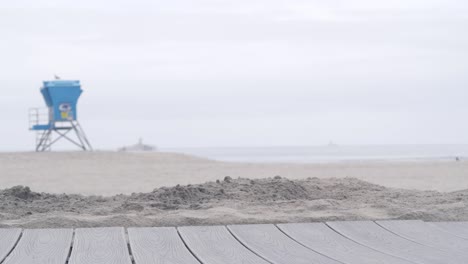 lifeguard stand or life guard tower hut, surfing safety on california beach, usa