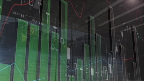 Animación-De-Datos-Financieros-Y-Gráficos-Sobre-Paisaje.