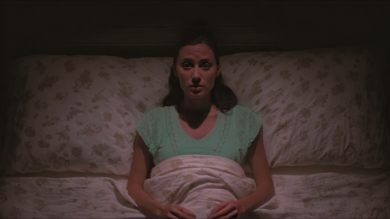 A Struggling Mind: The Emotional Journey from Despair to Determination as She Faces Her Inner Fears in the Intimacy of Nighttime Solitude