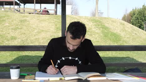 Man-Study-on-the-Bench