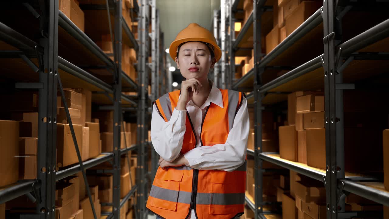 trabajador de almacén en un centro de distribución