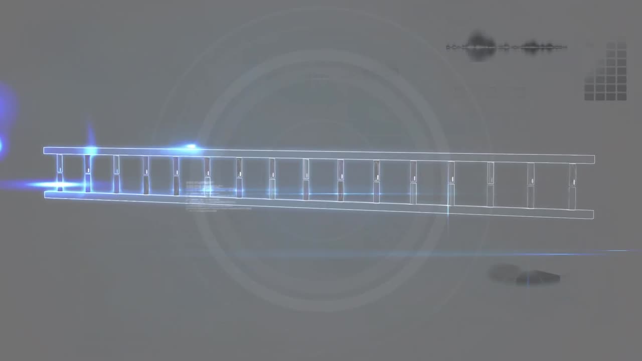그레이 인터페이스에서 데이터 처리를 하는 dna 가닥을 만드는 애니메이션