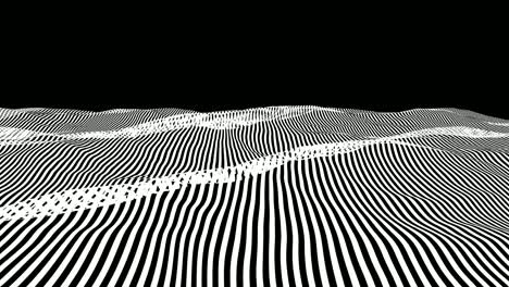 abstract white striped wave background. sine line looped seamless pattern. simple 4k ocean horizon op art with alpha channel.