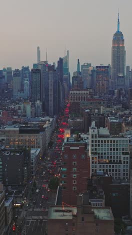 manhattan skyline at evening