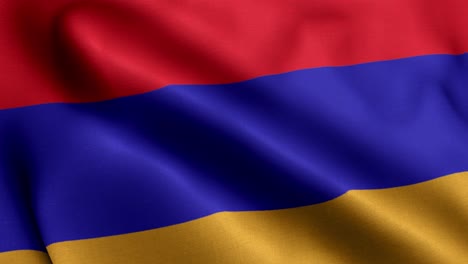 closeup waving loop 4k national flag of armenia