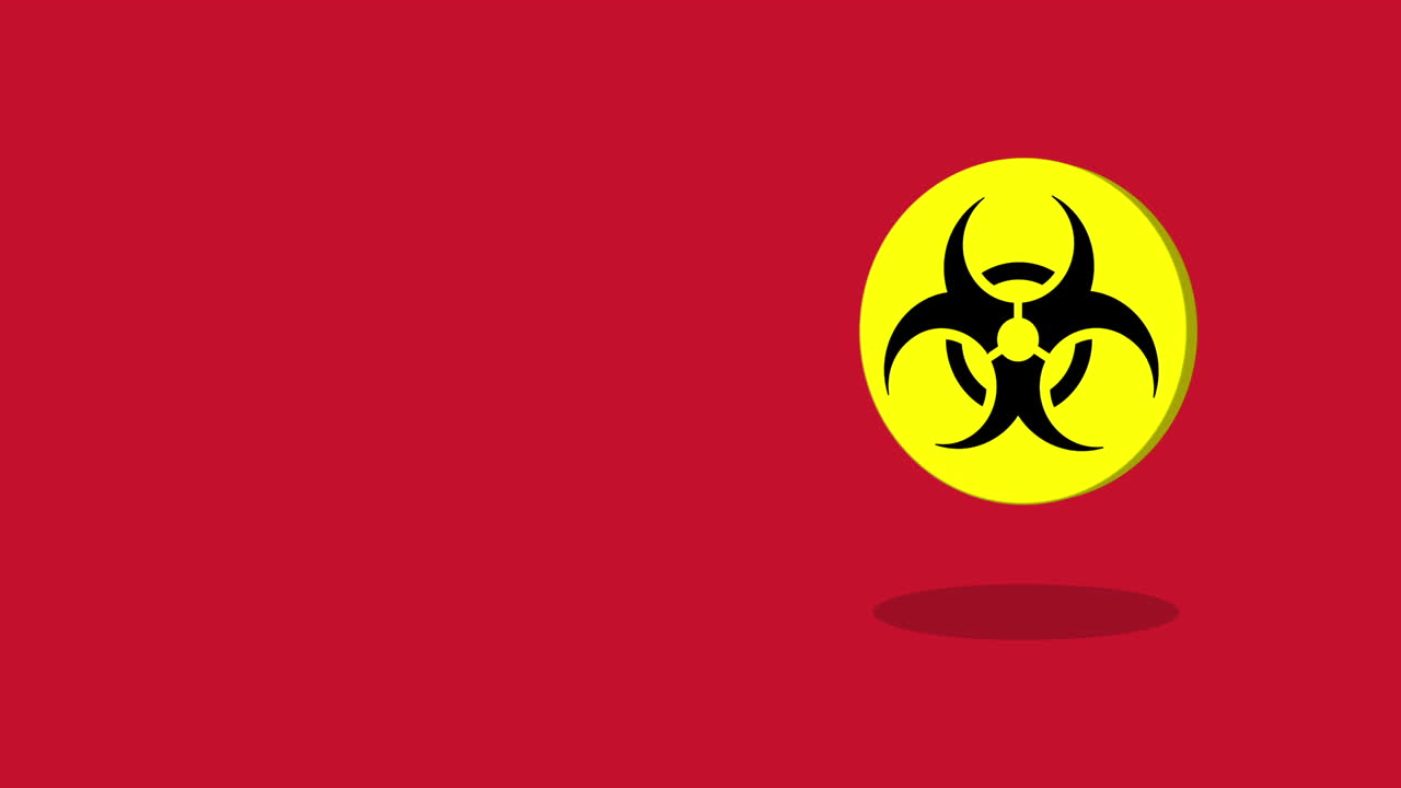 covid-19 코로나 바이러스 생물학적 위험 로그인 3d 회전