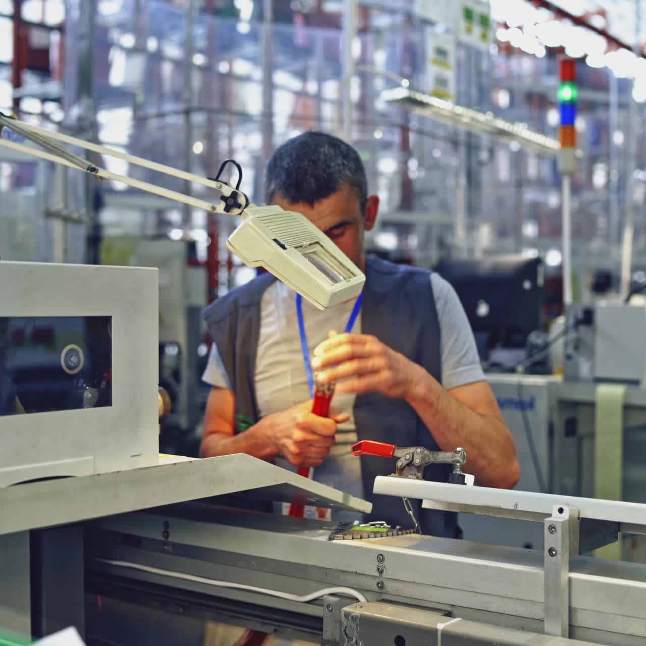 Handsome factory worker