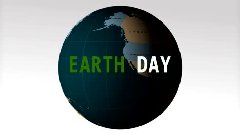 4k video. earth day. planet erath in moving. the world map on white background.