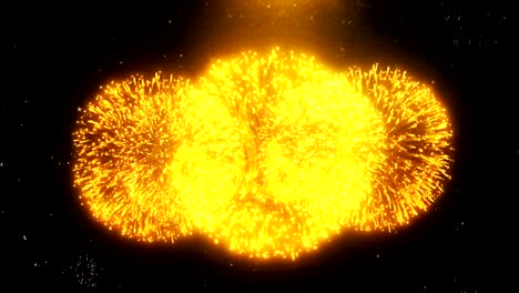 Iftar party_Urdu Text Wish On Firework Display Explosion Particles.