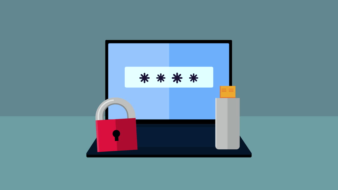 tecnología de seguridad cibernética con portátil