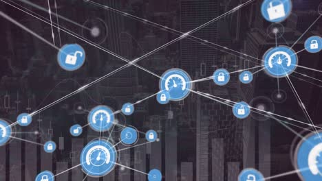 animación de la red de conexiones a través del procesamiento de datos