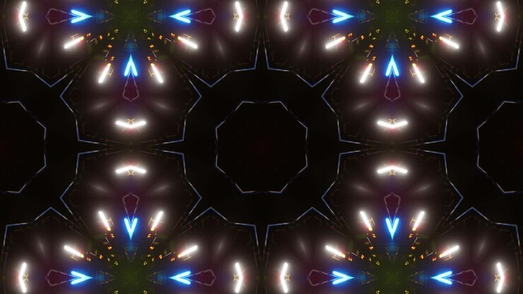 Kaleidoscope video background for VJ Vertical looped video