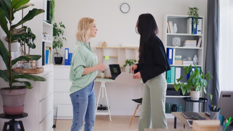 satisfied boss hires new office employee