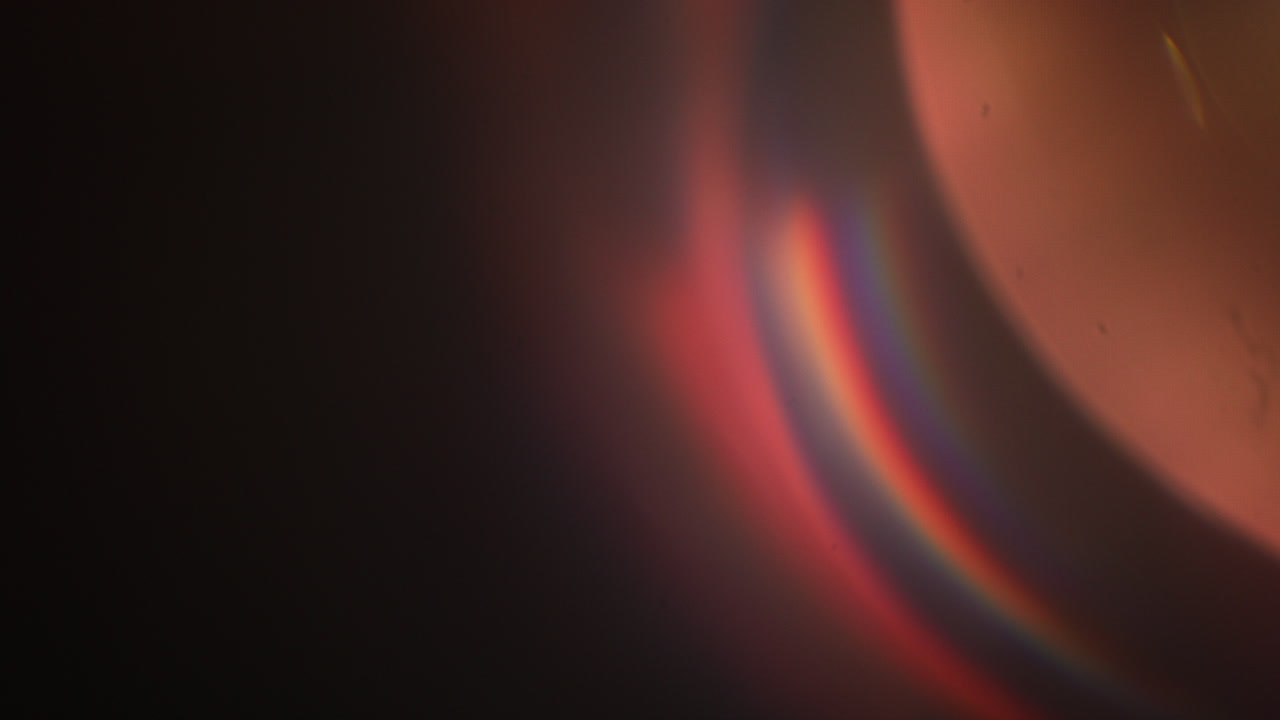 Light leaks recorded using real spherical lens and lens whacking technique